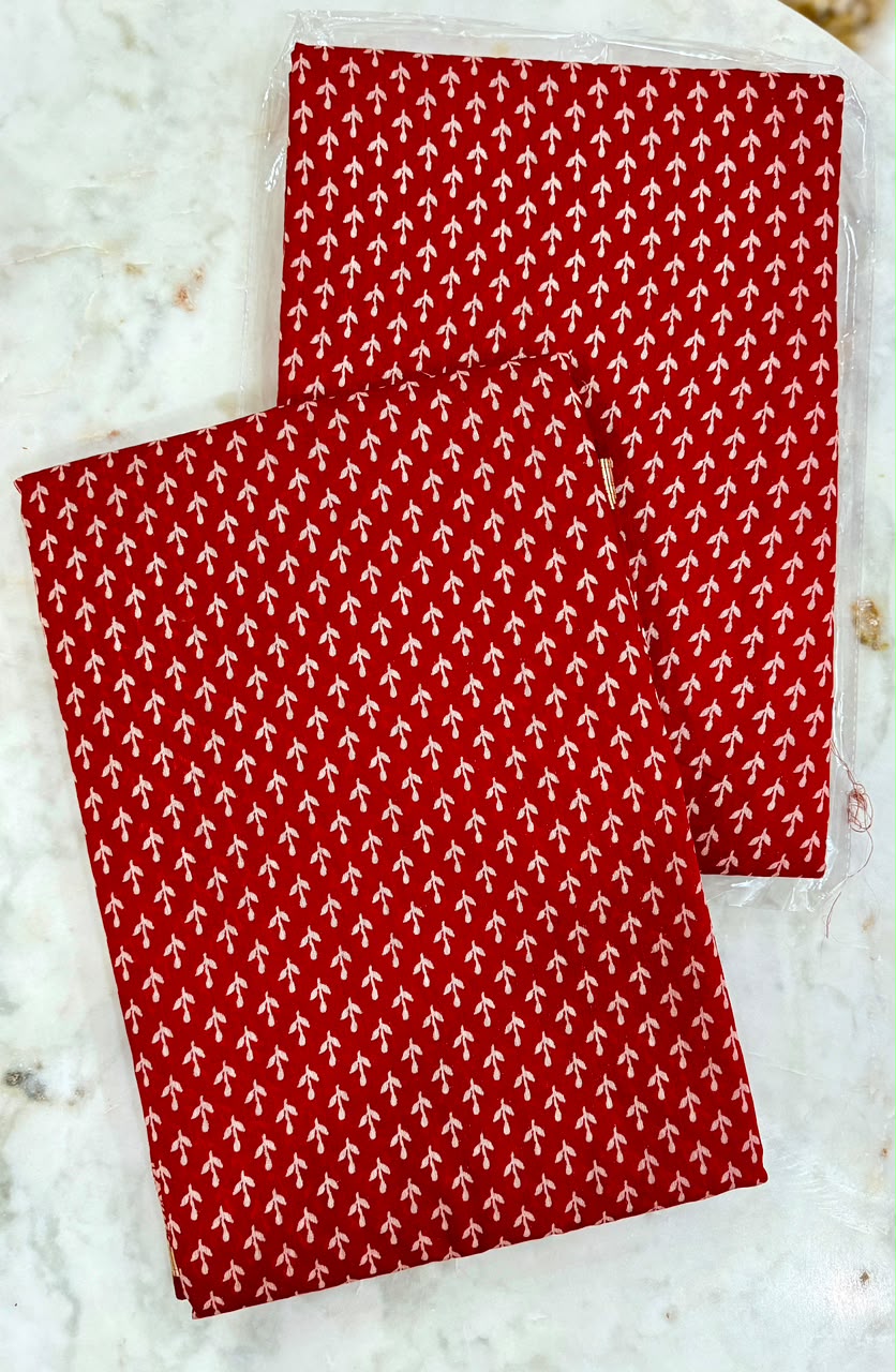 Cotton Chanderi Saree with Geecha Border